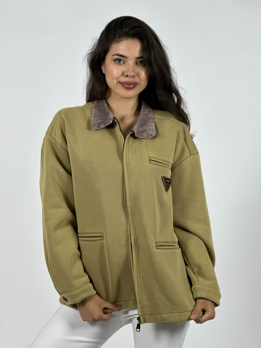 Chaqueta Afranelada con Cierre 3 Bolsillos A3-678