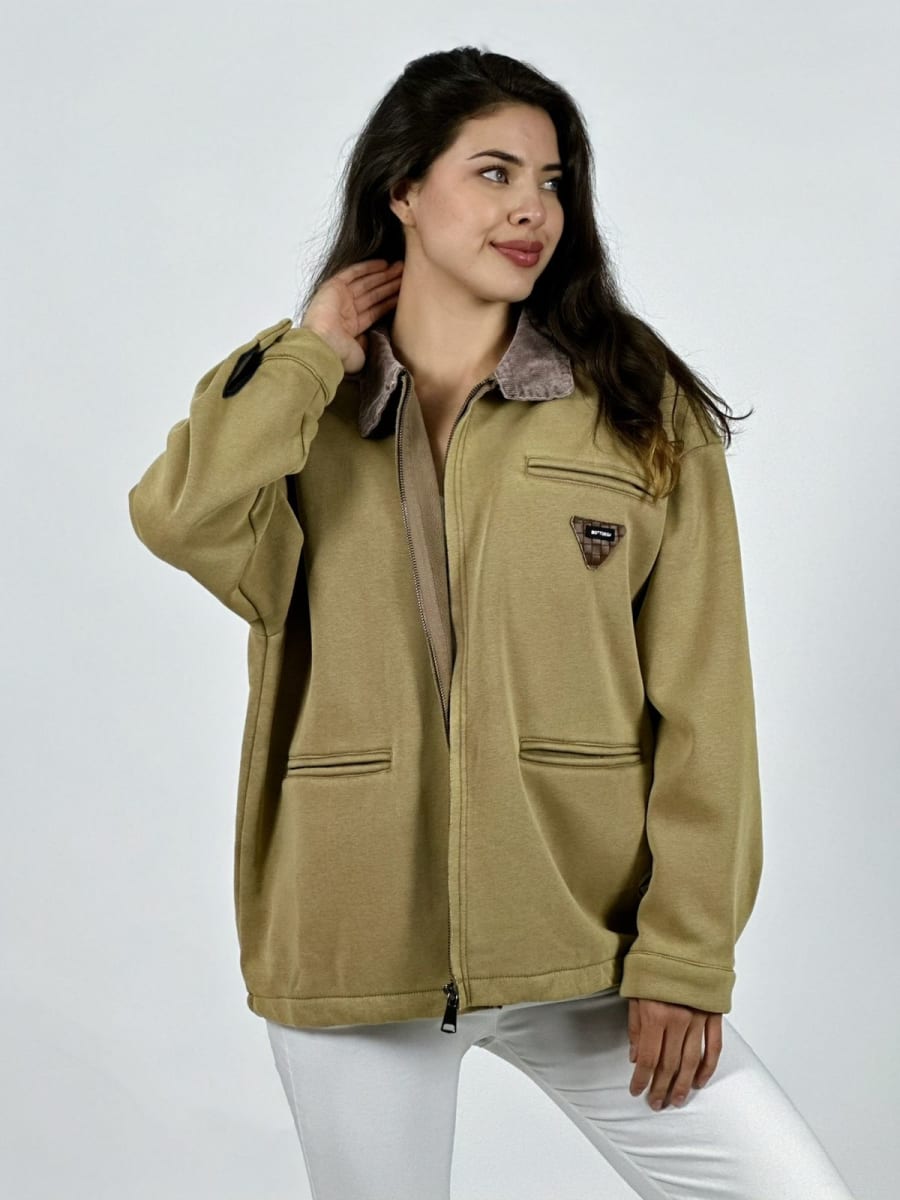 Chaqueta Afranelada con Cierre 3 Bolsillos A3-679