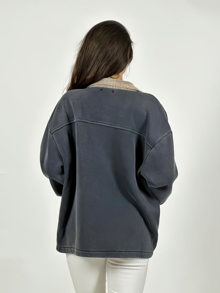 Chaqueta Afranelada con Cierre 3 Bolsillos A3-6713