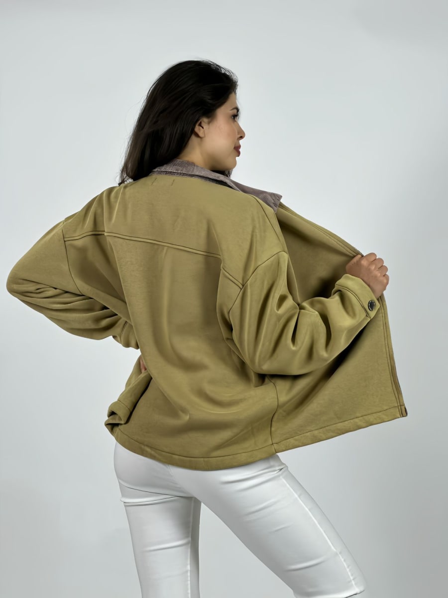 Chaqueta Afranelada con Cierre 3 Bolsillos A3-6710