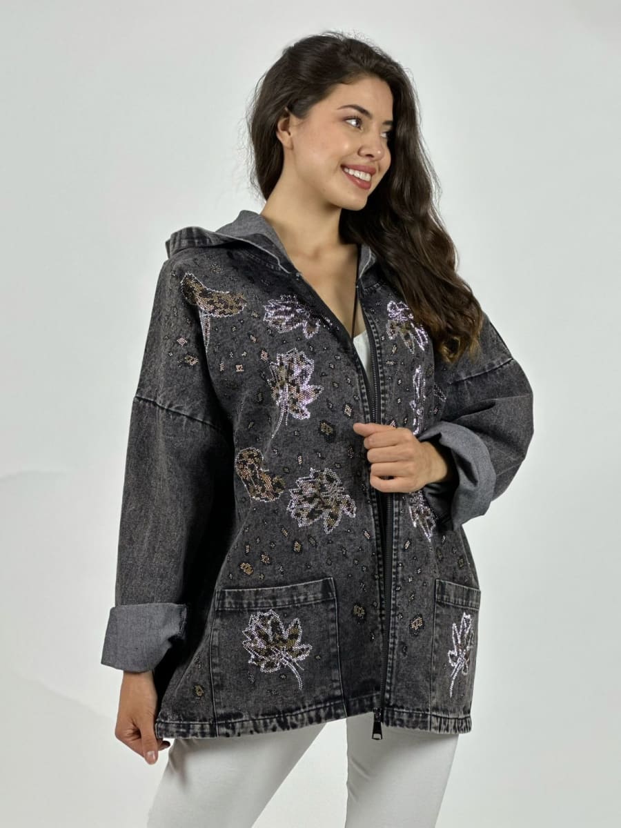 Chaqueta Mezclilla Hojas y Serpientes Escamas A2