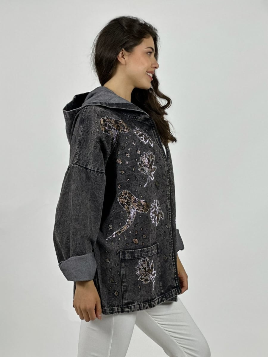 Chaqueta Mezclilla Hojas y Serpientes Escamas A3