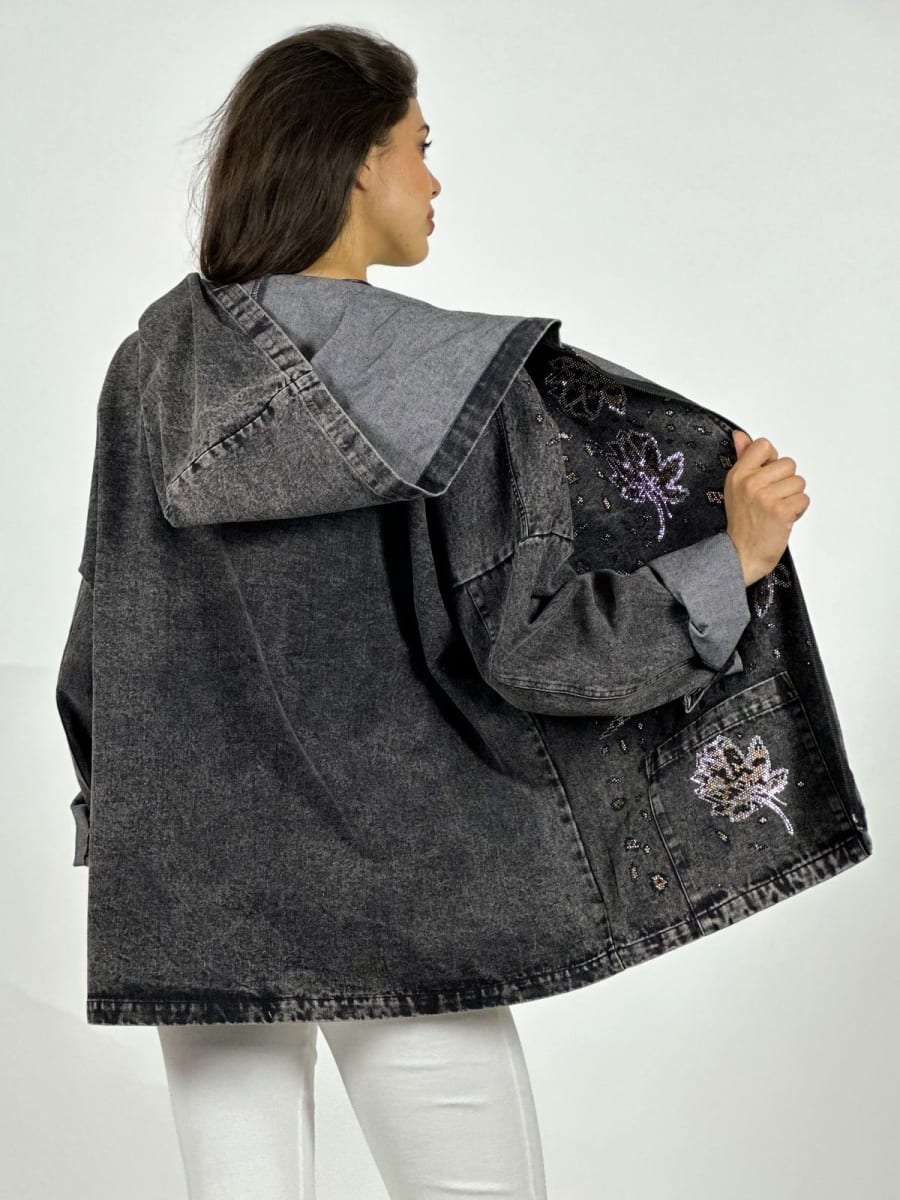 Chaqueta Mezclilla Hojas y Serpientes Escamas A4