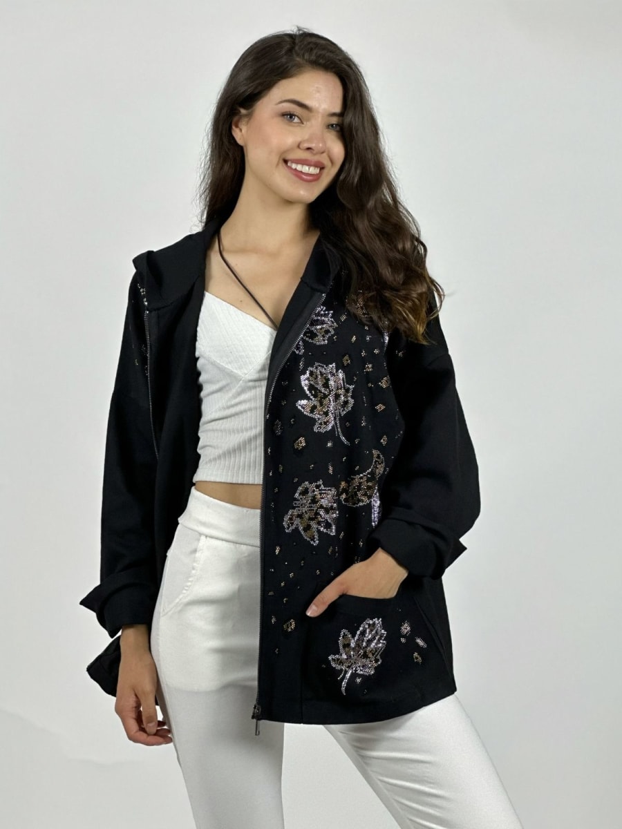 Chaqueta Mezclilla Hojas y Serpientes Escamas A13