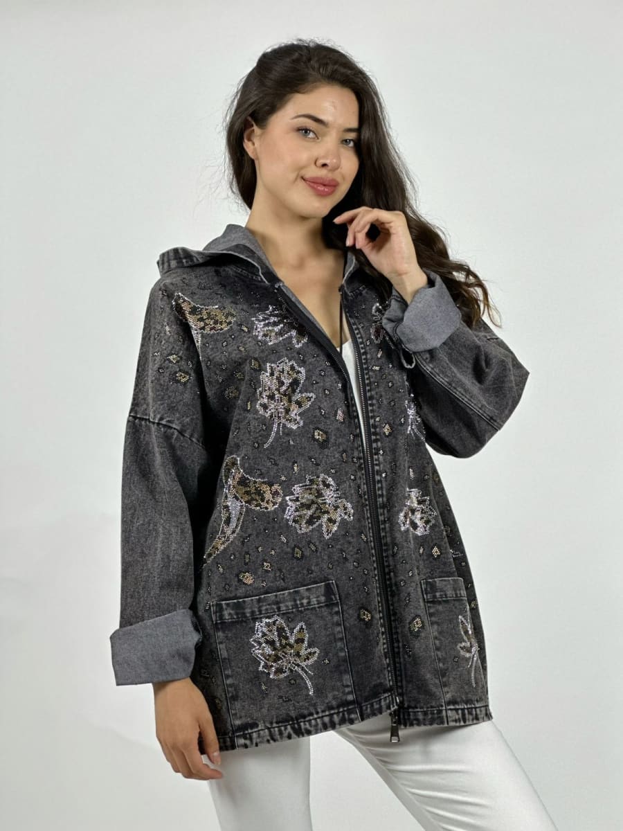 Chaqueta Mezclilla Hojas y Serpientes Escamas A1