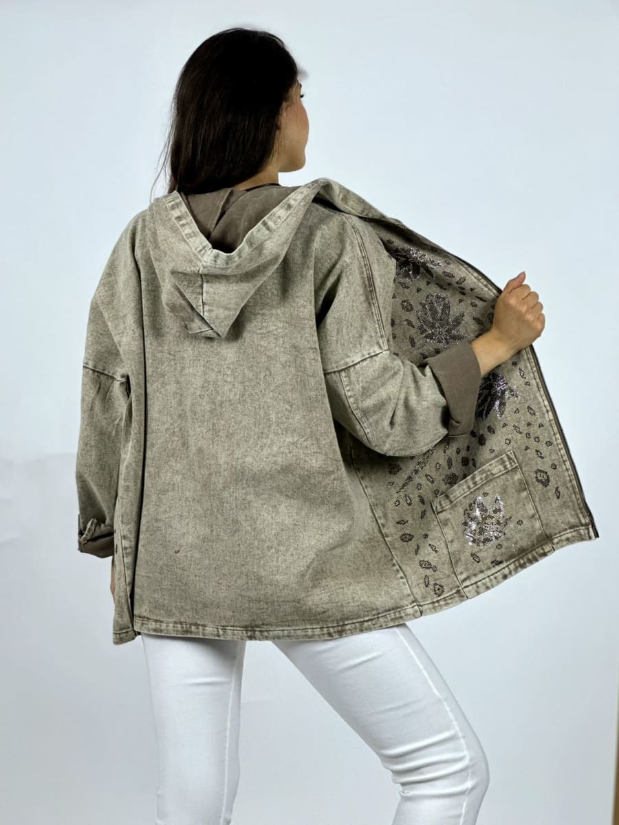 Chaqueta Mezclilla Hojas y Serpientes Escamas A7