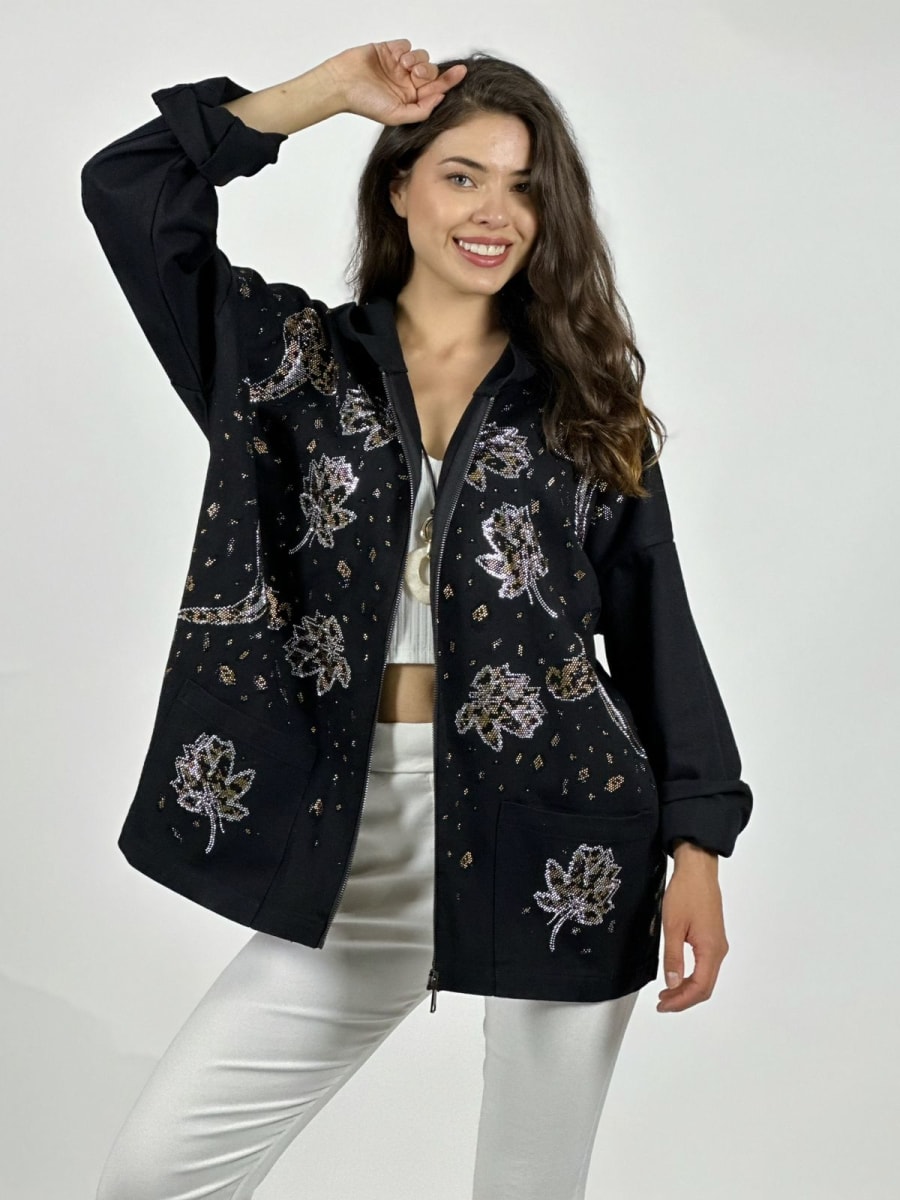 Chaqueta Mezclilla Hojas y Serpientes Escamas A12