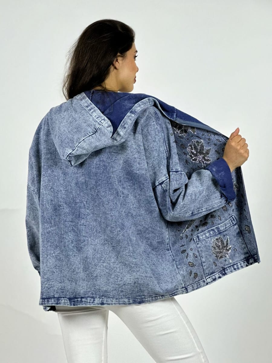 Chaqueta Mezclilla Hojas y Serpientes Escamas A11