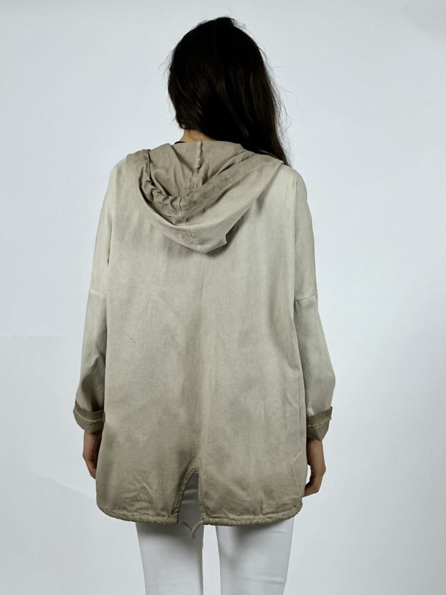 Poleron Algodon Con Cierre y Letras A1-245