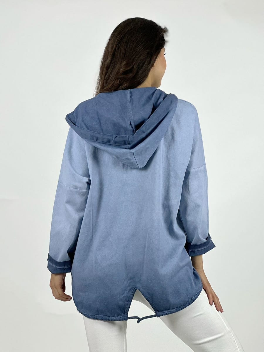 Poleron Algodon Con Cierre y Letras A1-2419