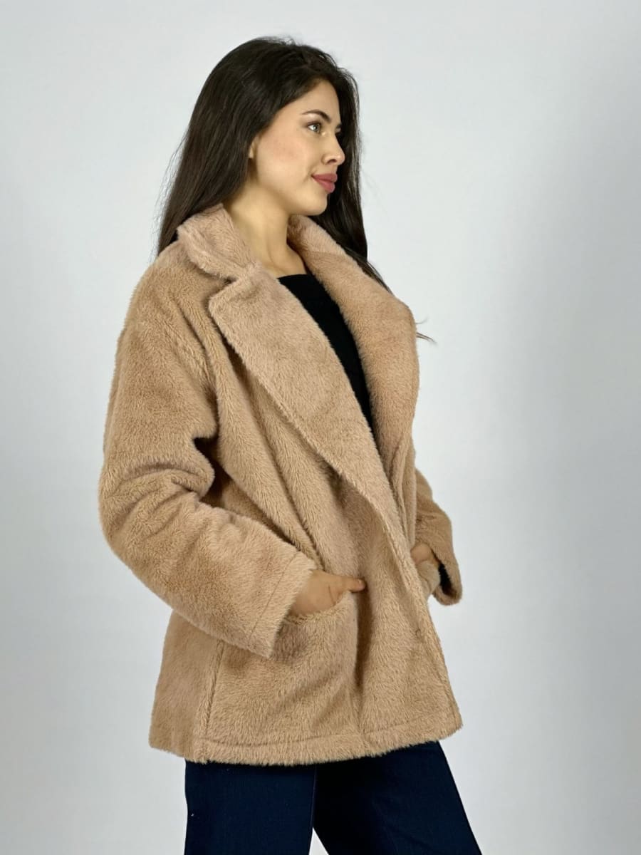 Abrigo Italiano Peludito 2 botones B3-153/1563