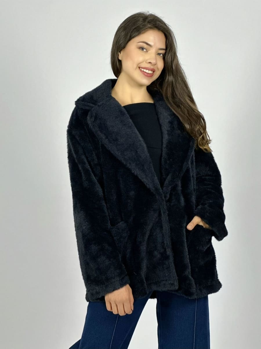 Abrigo Italiano Peludito 2 botones B3-153/1565