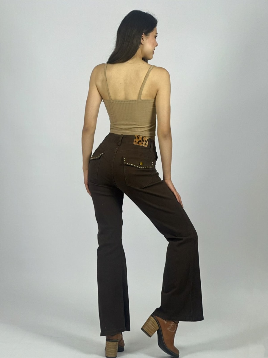 Jeans Elasticado Bolsillos Tachas B1-106/10911