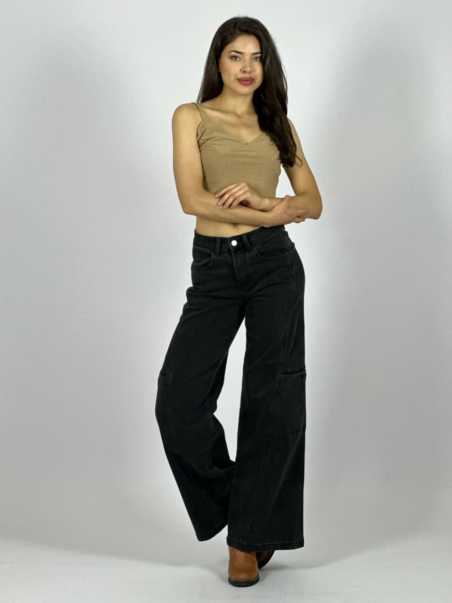 Palazzo Mezclilla Bolsillos Lateras B3-15311