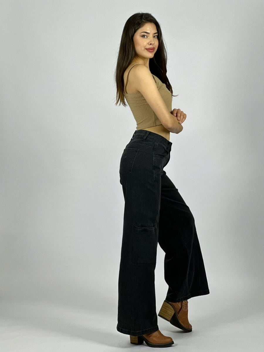 Palazzo Mezclilla Bolsillos Lateras B3-15312