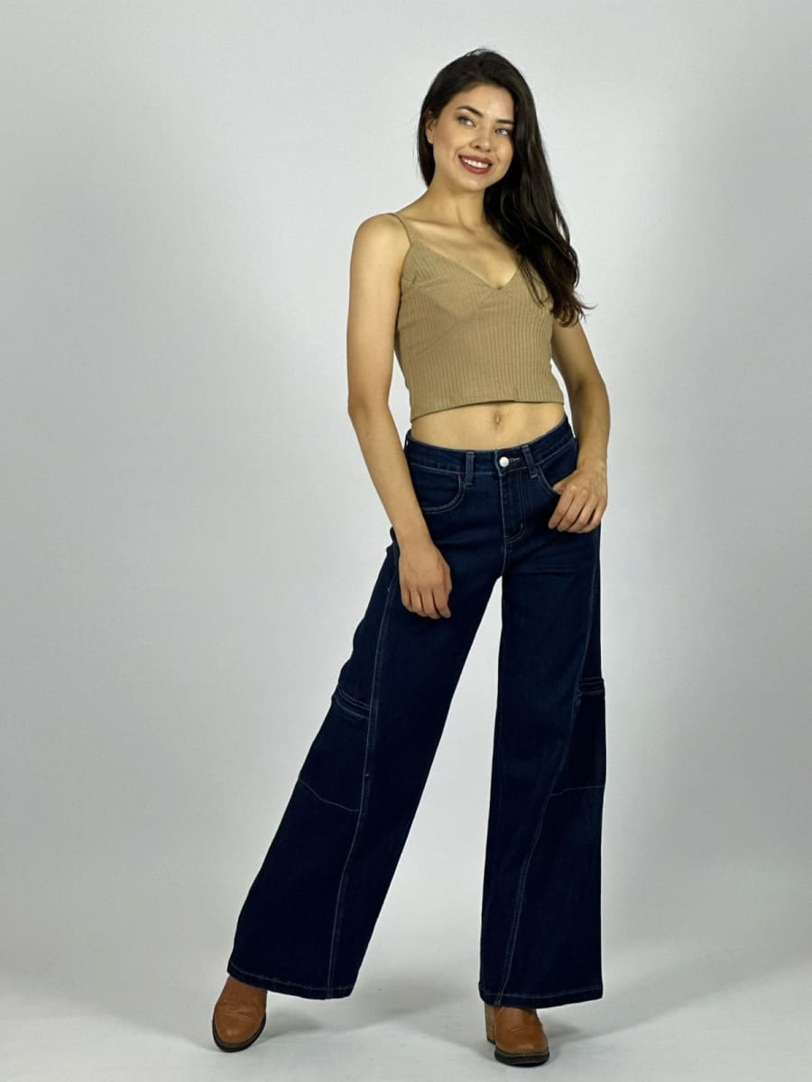 Palazzo Mezclilla Bolsillos Lateras B3-1532