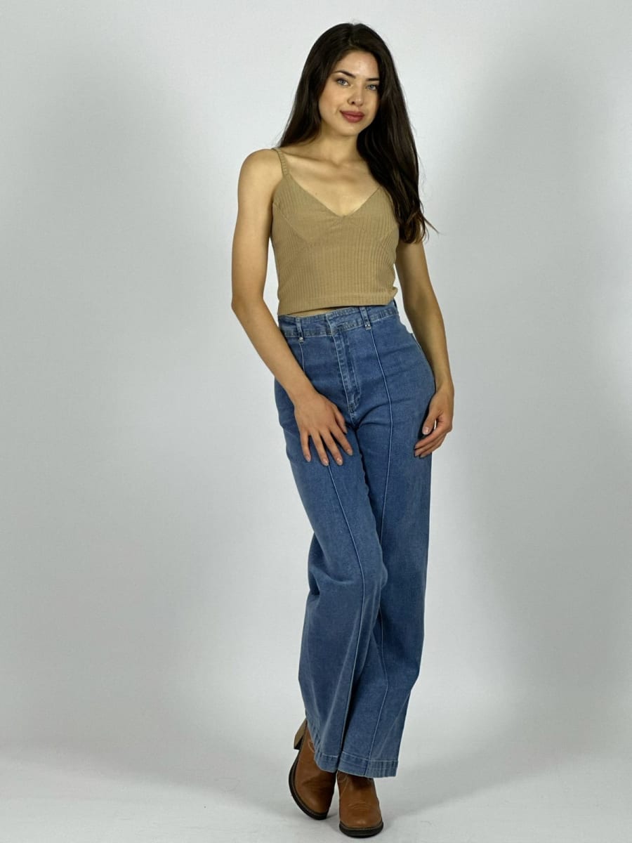 Jeans Rectos Costura Vertical B1-1144