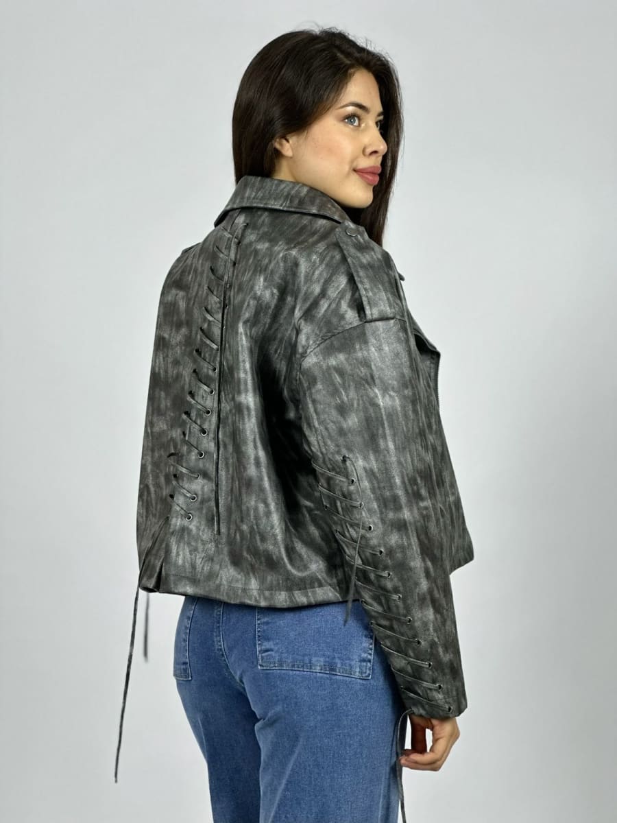 Chaqueta Eco Cuero Forrada Dorso Cocido B4-1608