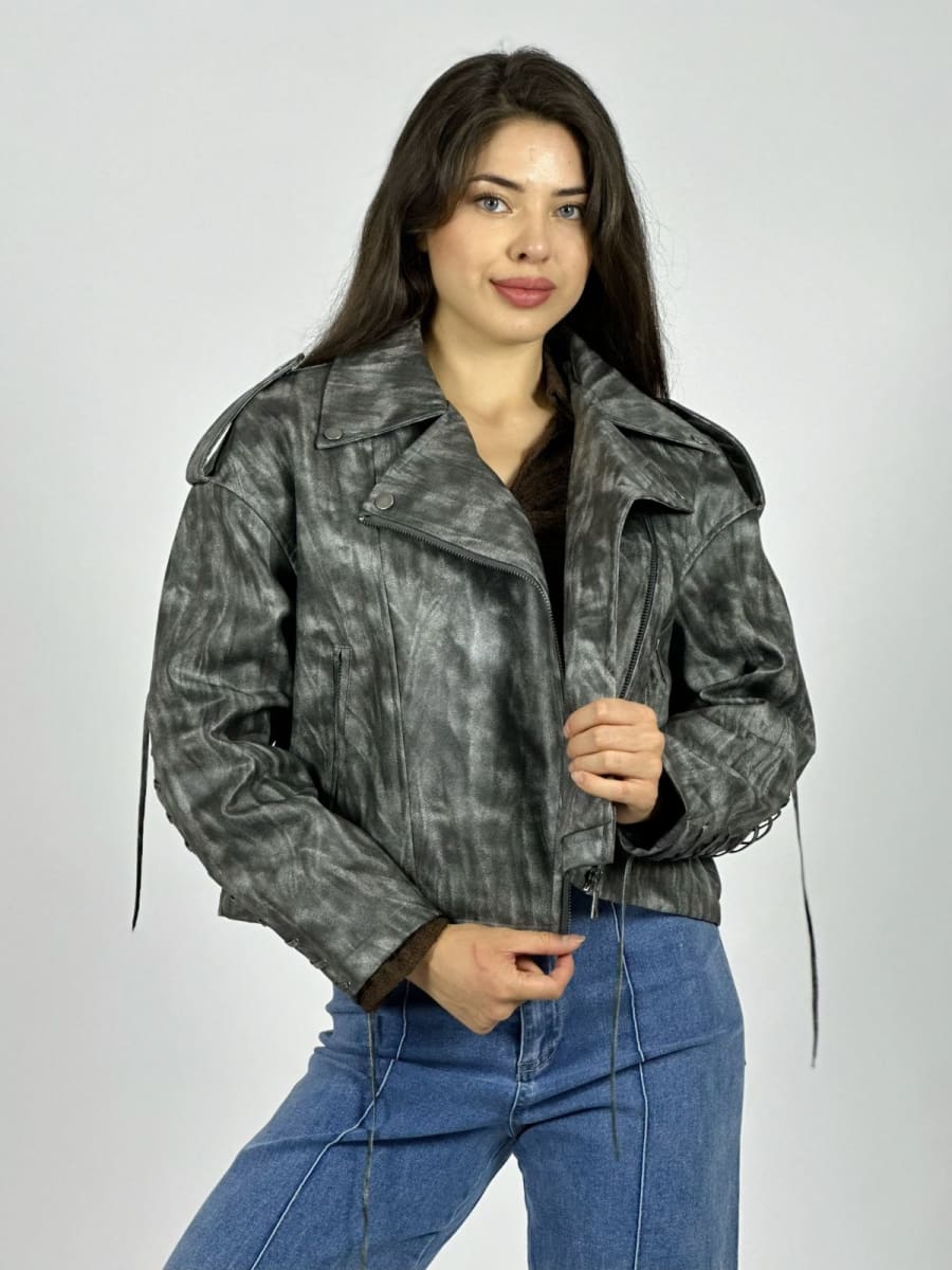 Chaqueta Eco Cuero Forrada Dorso Cocido B4-1605