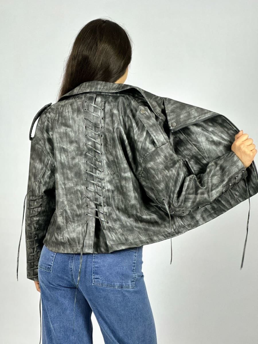Chaqueta Eco Cuero Forrada Dorso Cocido B4-1609