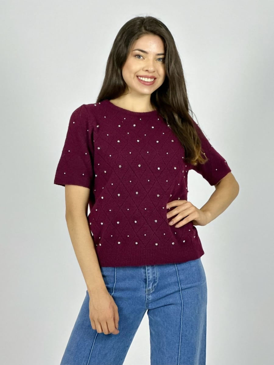 Sweater Spandex Rombos y Tachas B4-168/1705