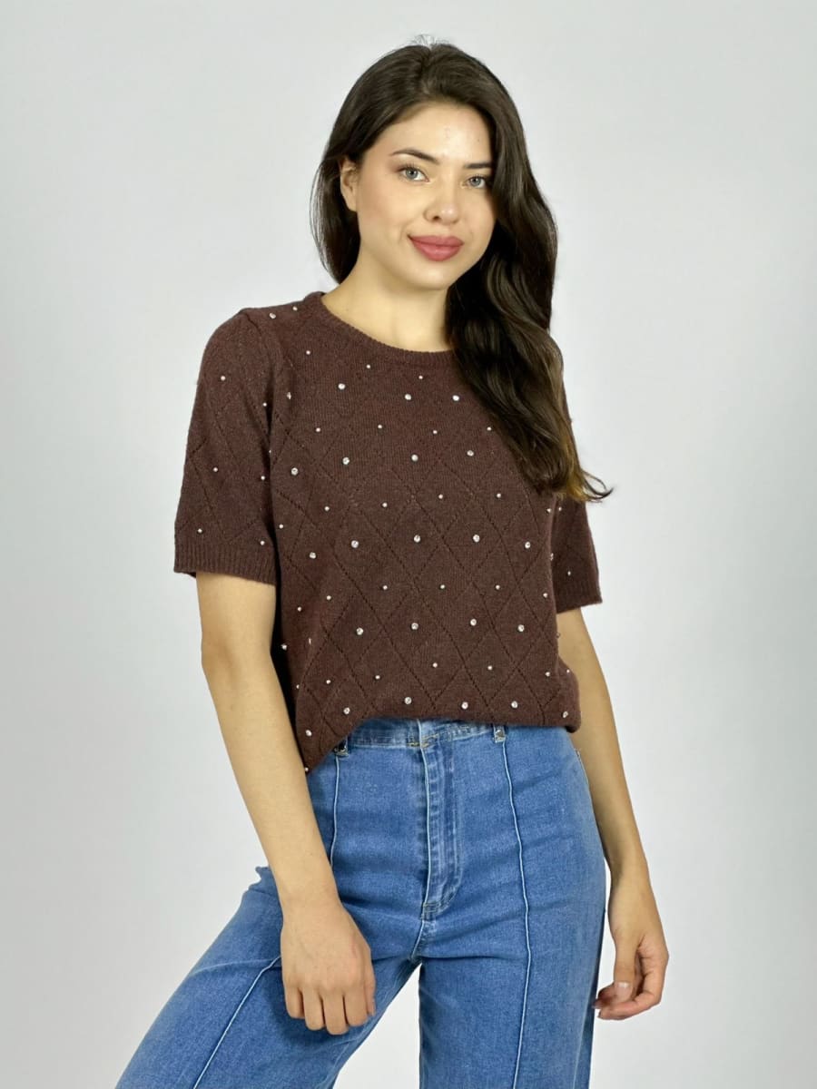 Sweater Spandex Rombos y Tachas B4-168/1709