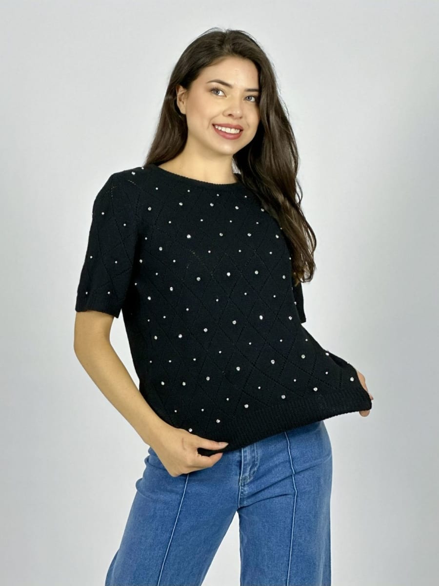 Sweater Spandex Rombos y Tachas B4-168/17016
