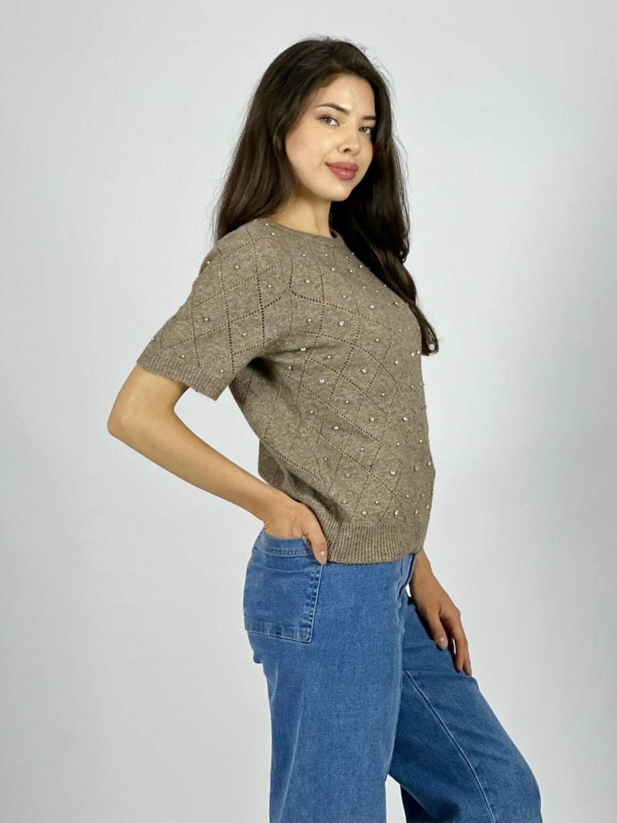 Sweater Spandex Rombos y Tachas B4-168/17014