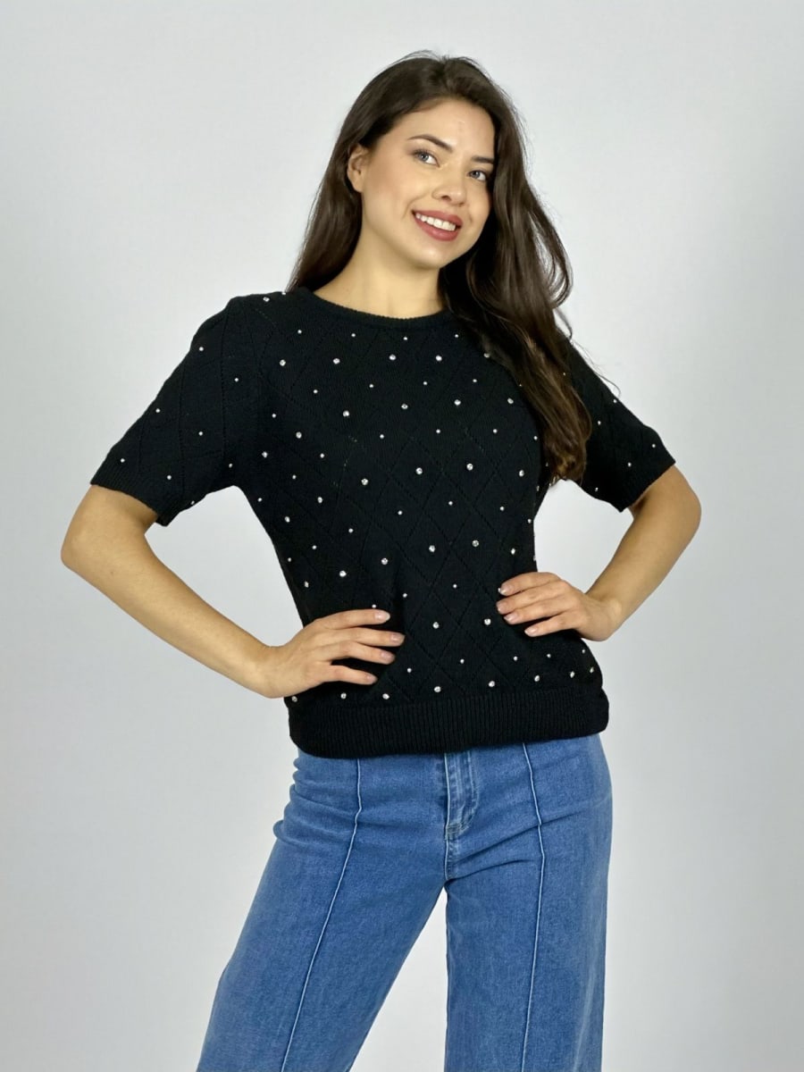 Sweater Spandex Rombos y Tachas B4-168/17017
