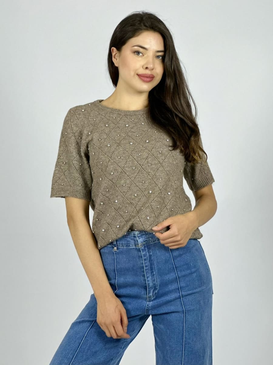 Sweater Spandex Rombos y Tachas B4-168/17012