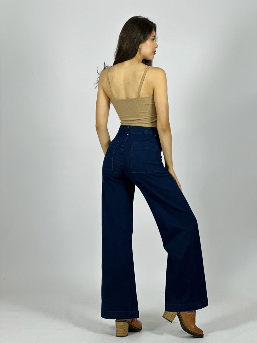 Jeans Rectos Costura Vertical B1-1149