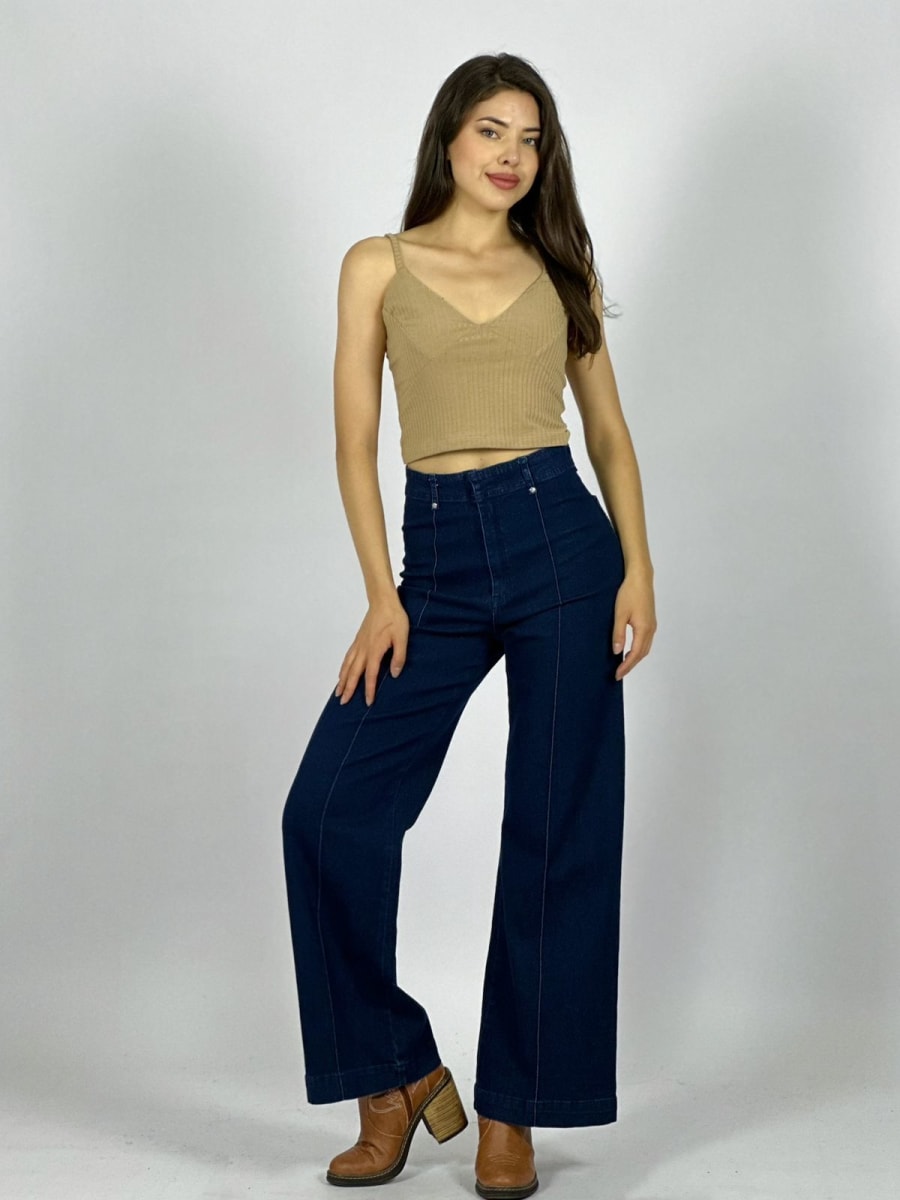 Jeans Rectos Costura Vertical B1-1147