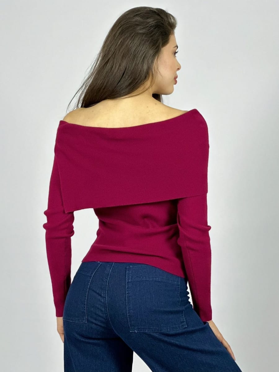Sweater Spandex S/Hombros con Botones B3-1599