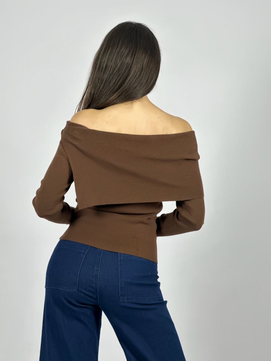 Sweater Spandex S/Hombros con Botones B3-15915