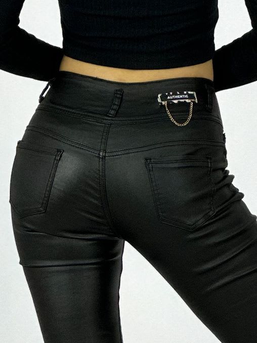 Pantalon Elasticado Pretina Alta 3 Botones Pata Elefante A1-444