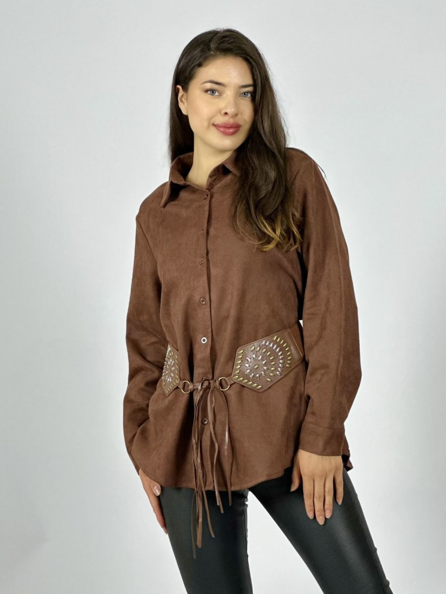SobreCamisa Gamuza con Cinturon A1-12