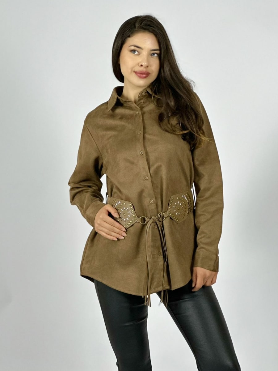 SobreCamisa Gamuza con Cinturon A1-18