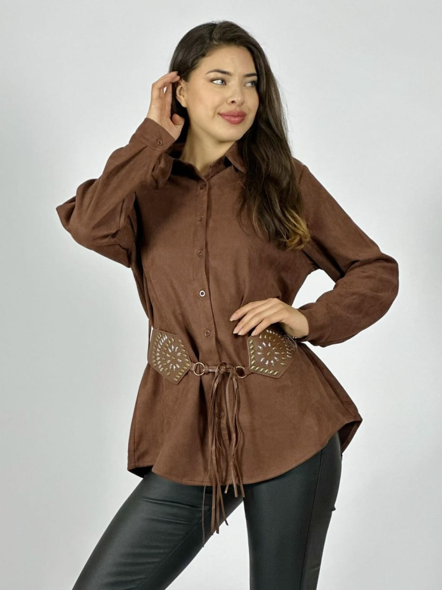 SobreCamisa Gamuza con Cinturon A1-11