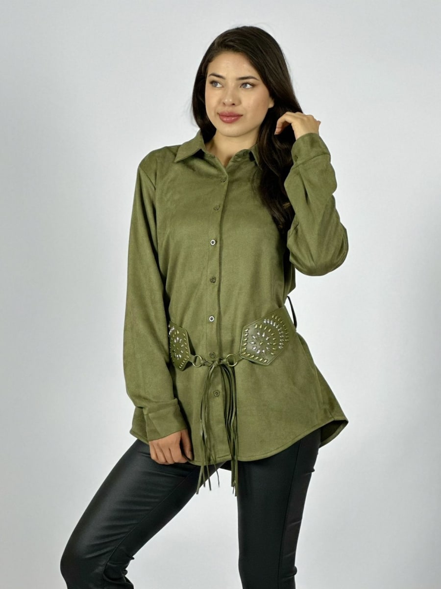 SobreCamisa Gamuza con Cinturon A1-15