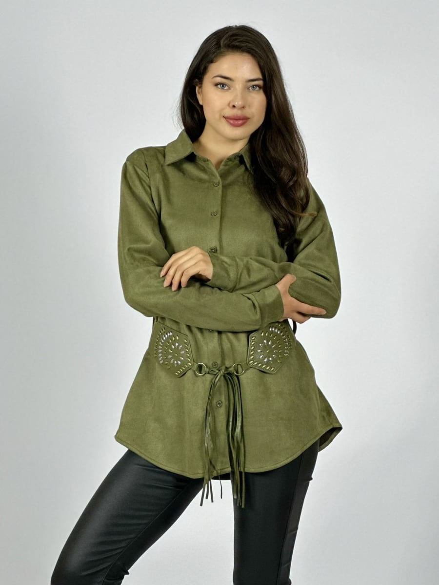 SobreCamisa Gamuza con Cinturon A1-14