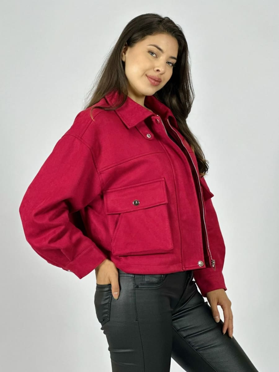 Chaqueta Gamuza Forrada Bolsillos Cargo A3-7812