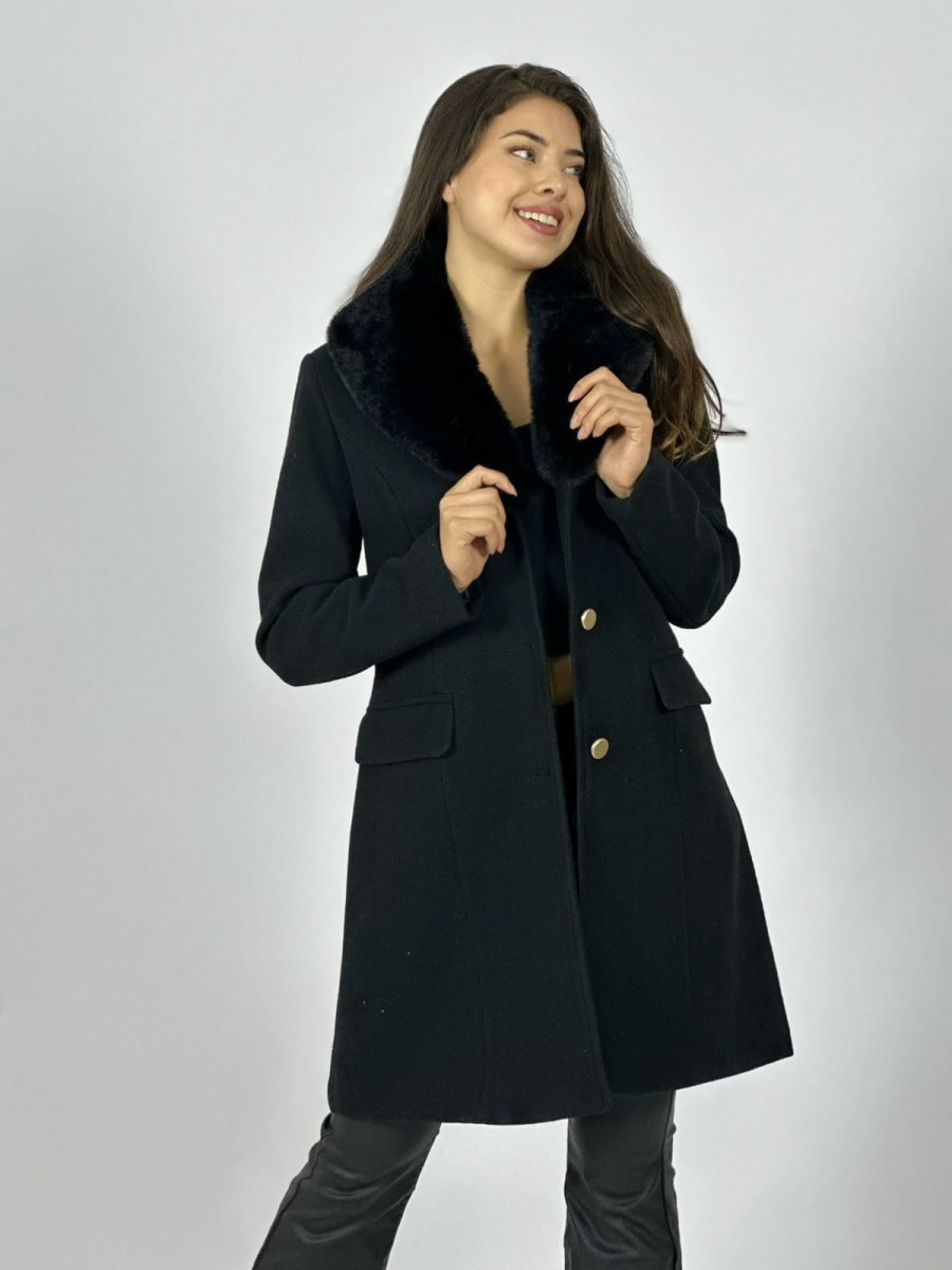 Abrigo de Paño con Cuello Desmontable B3-138//1472