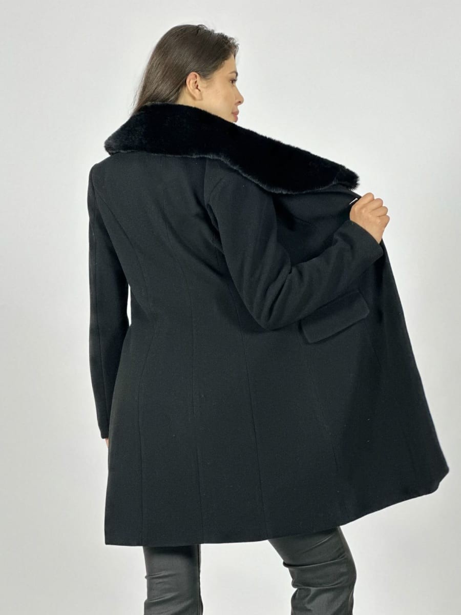 Abrigo de Paño con Cuello Desmontable B3-138//1473