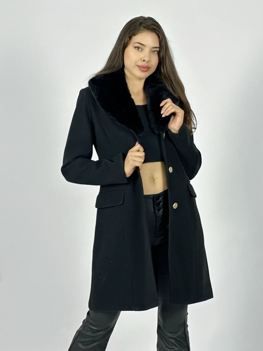 Abrigo de Paño con Cuello Desmontable B3-138//1471