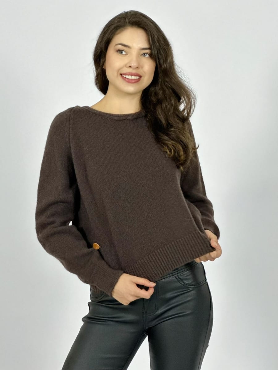 Sweater De Lana Con Capucha A4-895