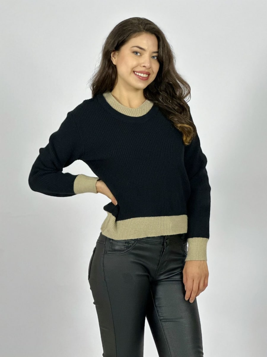 Sweater Lana Bordes Bicolor A3-823