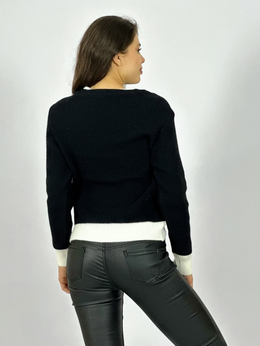 Sweater Lana Bordes Bicolor A3-8212