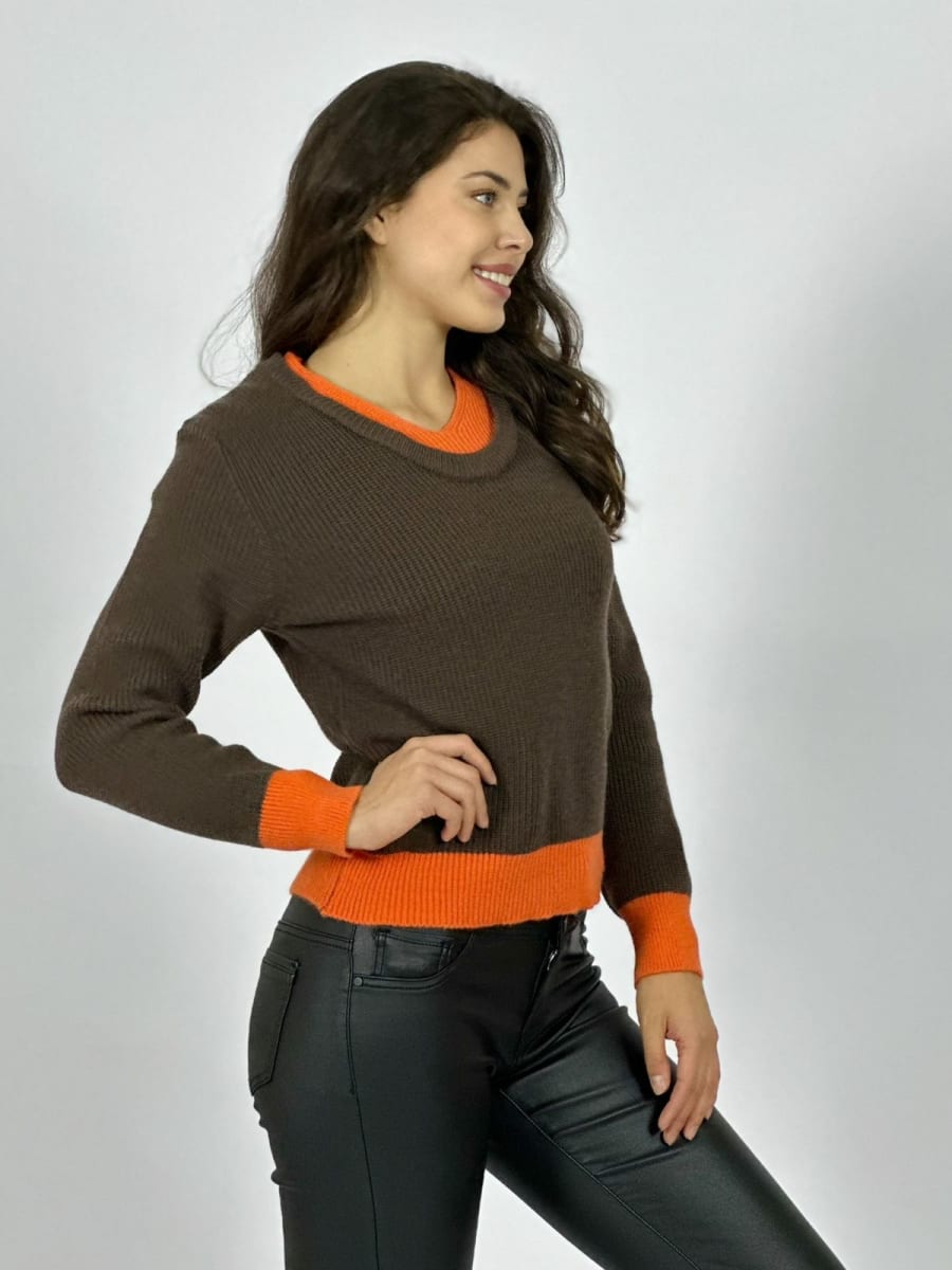 Sweater Lana Bordes Bicolor A3-8215