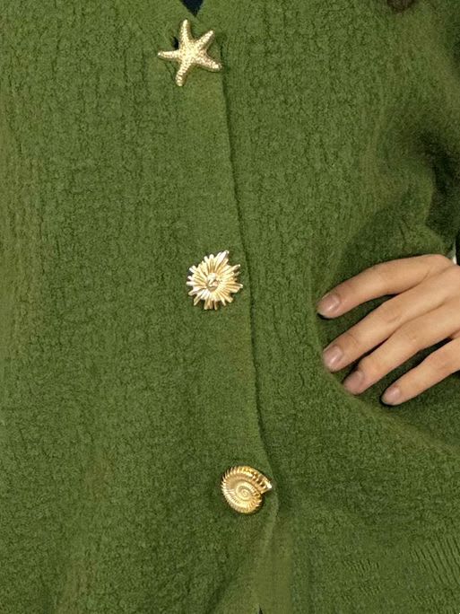 Sweater Lana Botones Caracolas y Estrellas A2-588