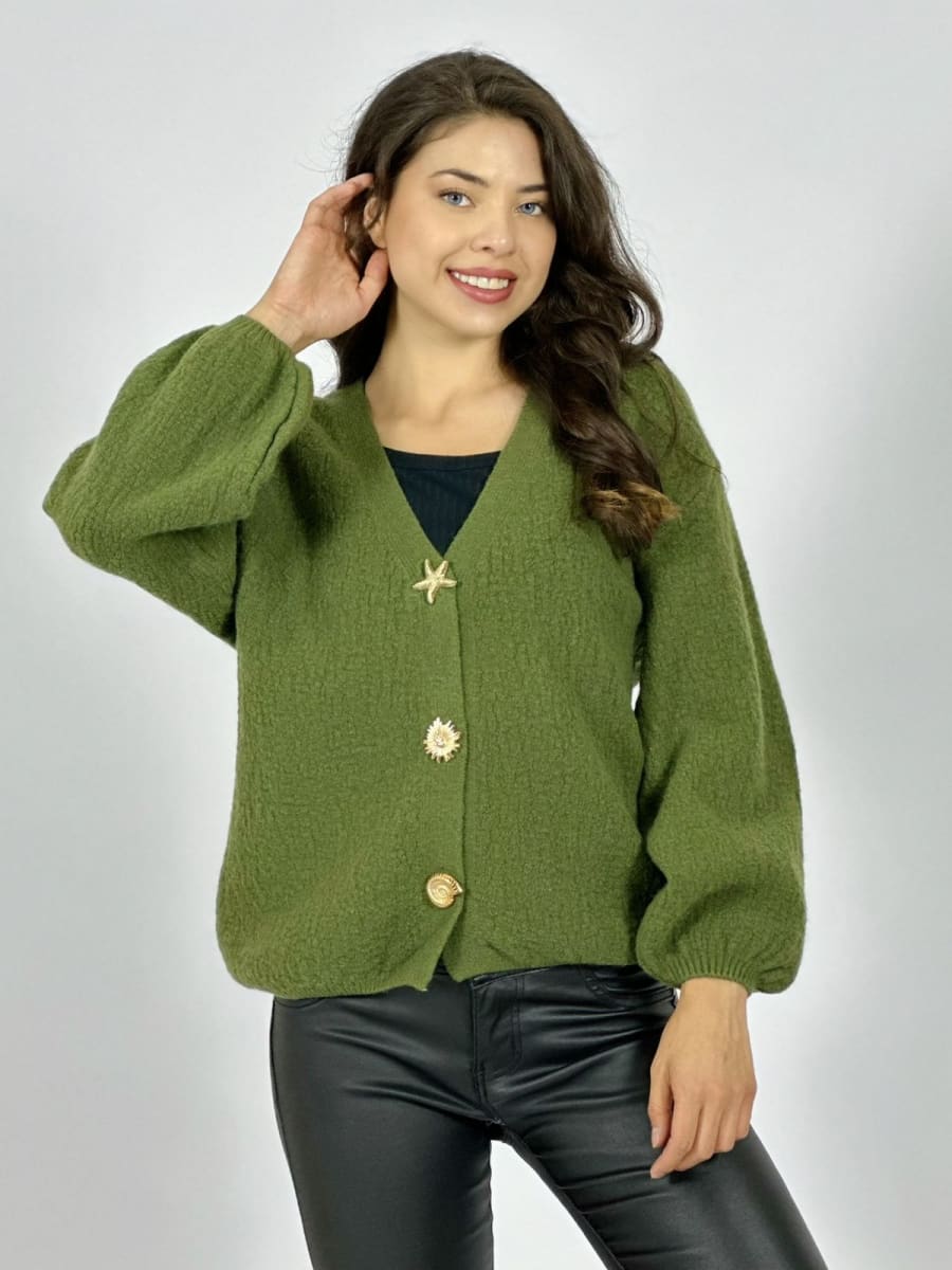 Sweater Lana Botones Caracolas y Estrellas A2-585